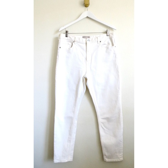 Everlane Denim Jeans High Rise Skinny Ankle White SZ 32 - Picture 9 of 13